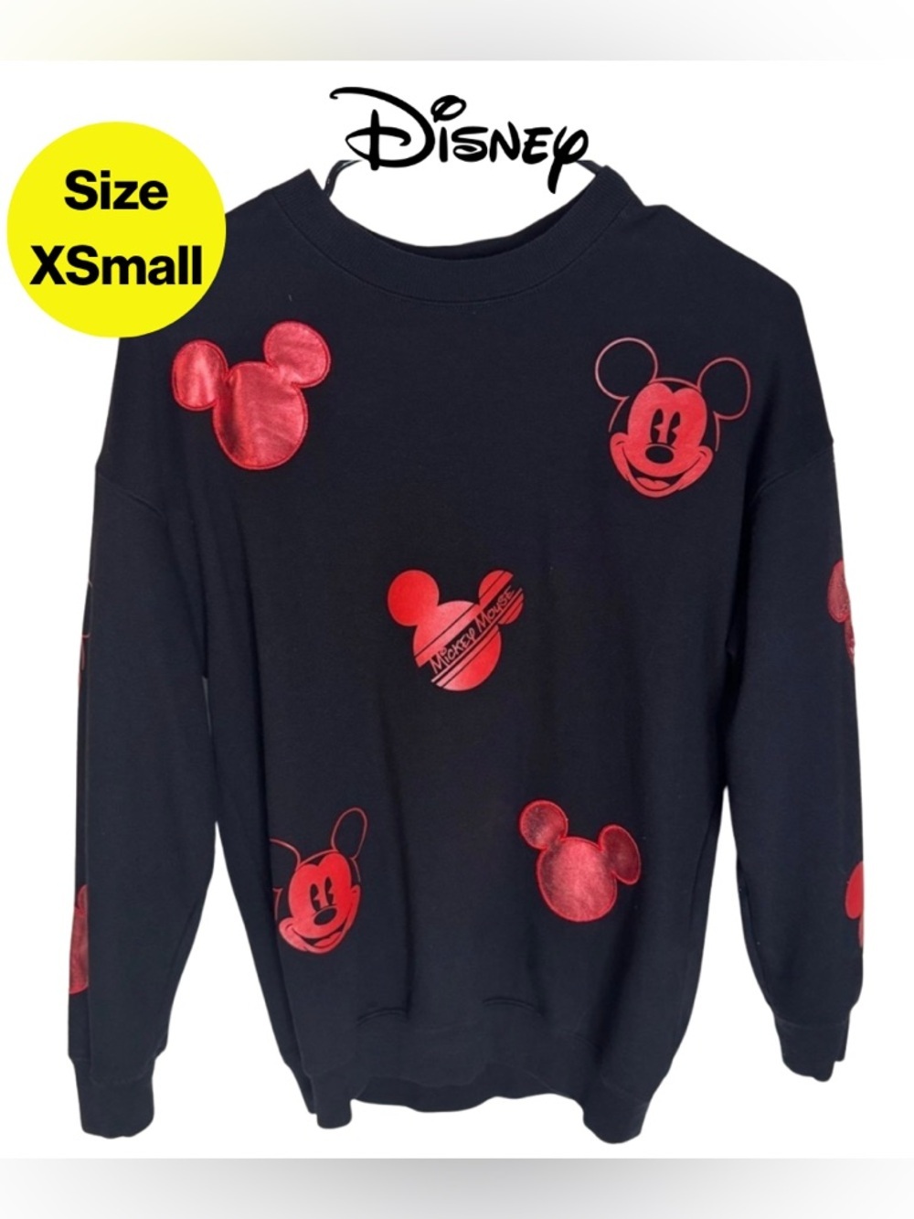 3/for $15 🍒 DISNEY’s Mickey Mouse Crewneck Sweater (Women’s Size X-Small)